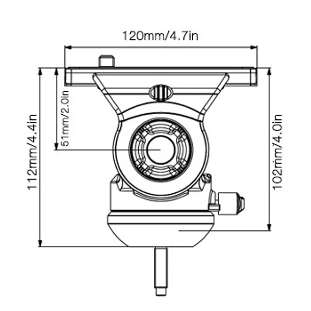 E-Image EK610 – Kit de Trípode Profesional con Cabezal Fluido de 65 mm 2