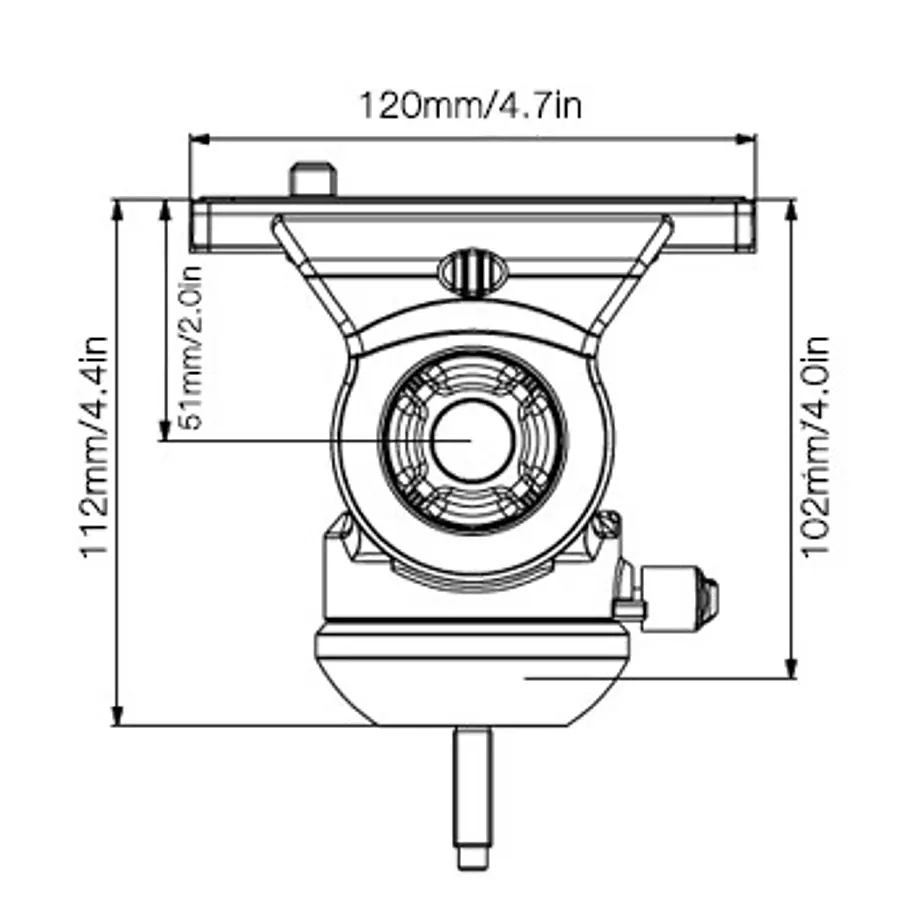 E-Image EK610 – Kit de Trípode Profesional con Cabezal Fluido de 65 mm 2