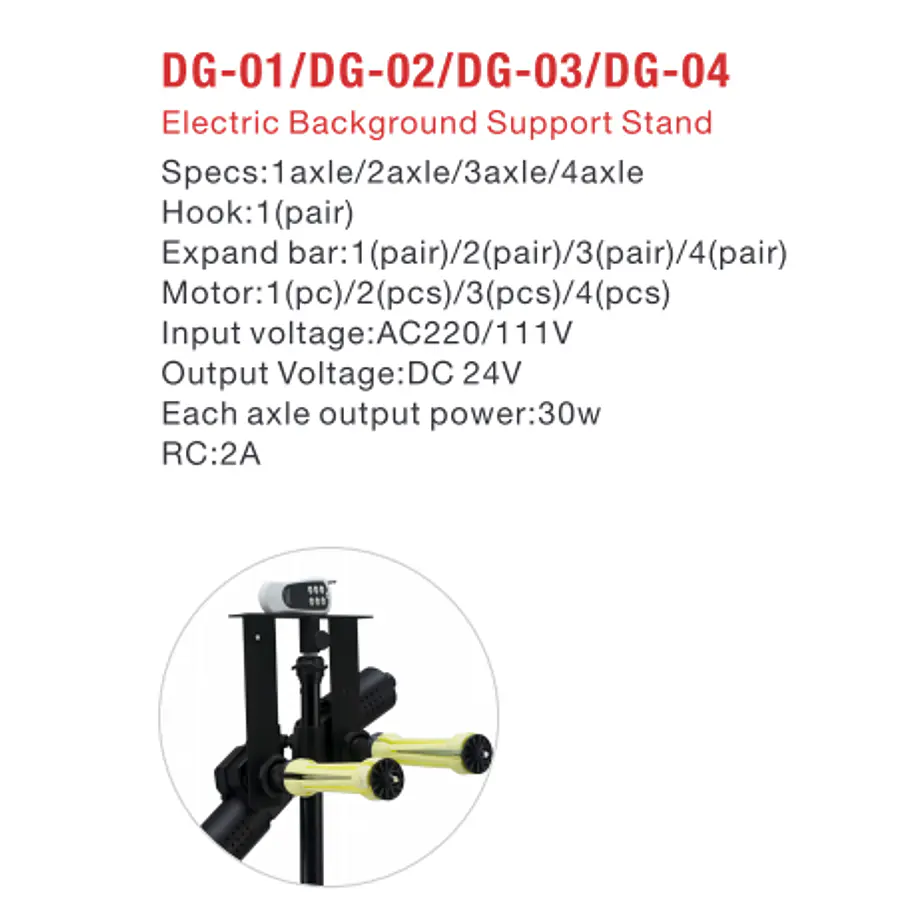 Giraffa DG-04 Soporte de Fondos Eléctrico Para 4 Fondos 2