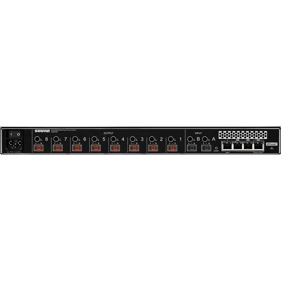 Shure Interfaz De Audio De Ocho Canales Para Trabajar En Red  Ch 2