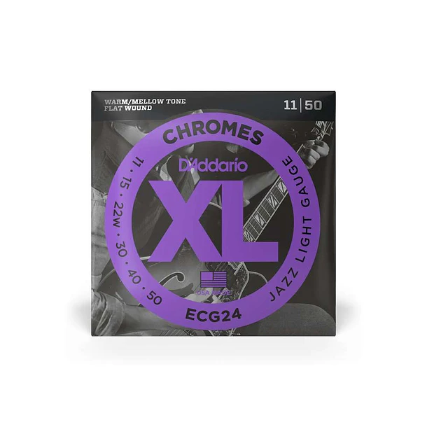 Daddario Ecg24 Cuerdas Guitarra Electrica Chromes Jazz Light 11-50 Daddario 1