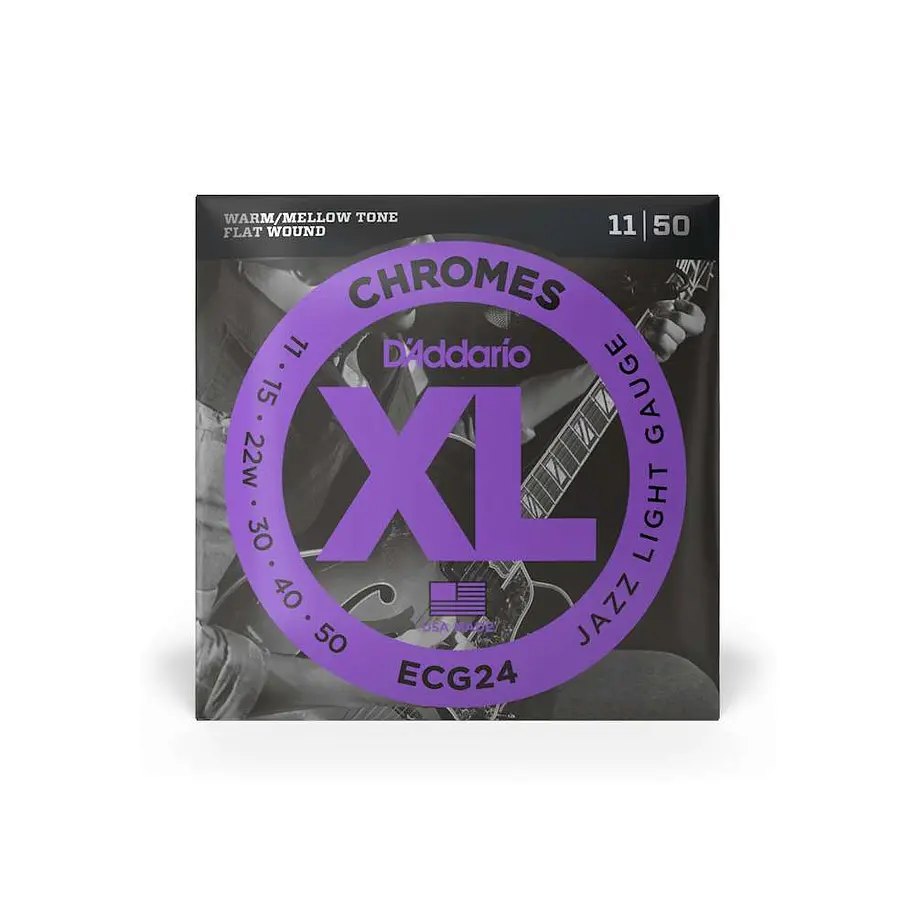 Daddario Ecg24 Cuerdas Guitarra Electrica Chromes Jazz Light 11-50 Daddario 1