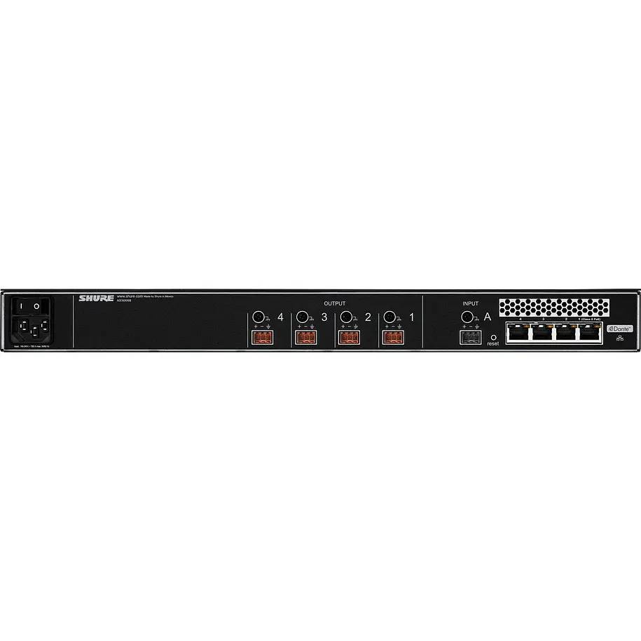Shure Interfaz De Audio De Cuatro Canales Para Trabajar En Red  Ch 2