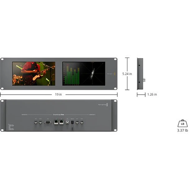 Blackmagic  Smartscope Duo 4k G2 - Sistema Rackeable Dual Para Supervision De Señales De Video 6