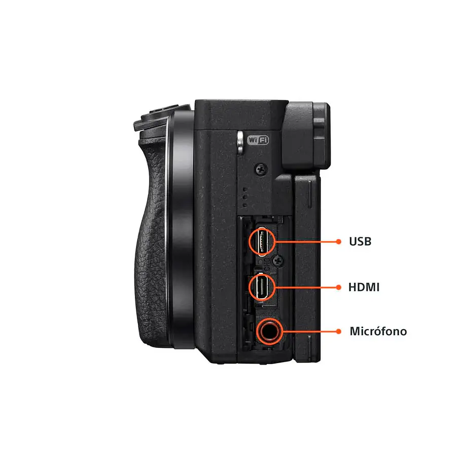 Sony Cámara Digital Mirrorless APS-C ILCE-6400K Cuerpo A6400 + Lente 16-50mm f3.5-5.6 SELP16502 4