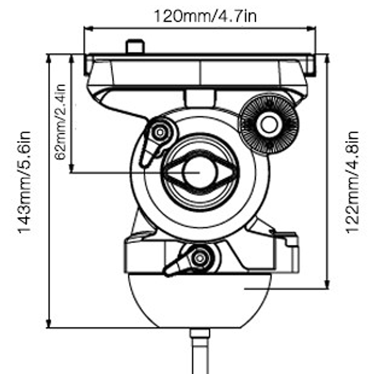 E-image EK650 Trípode para Video con Estabilizador a Ras de Suelo 2