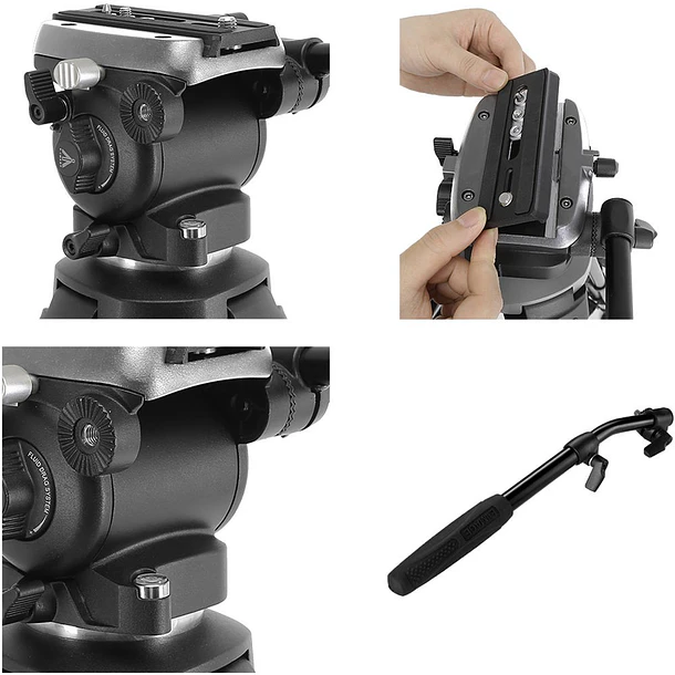 E-image EK650 Trípode para Video con Estabilizador a Ras de Suelo 4