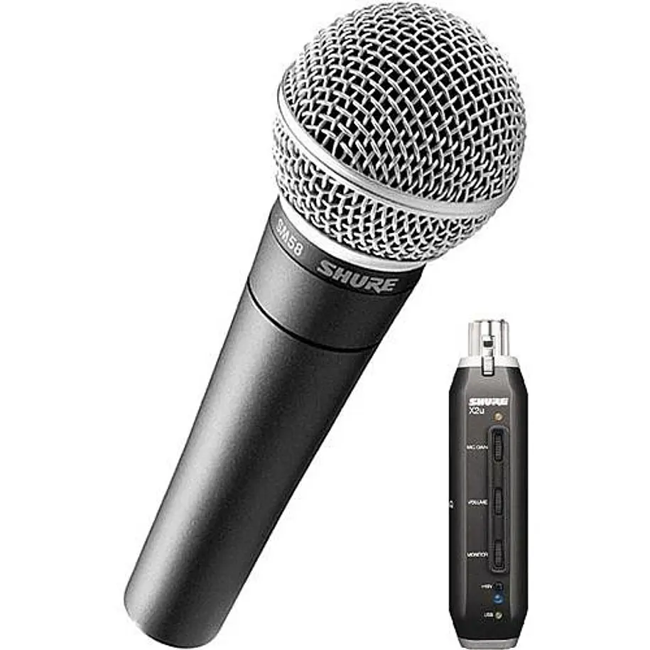 Shure Microfono Dinamico Cardioide Vocal Mas Interfaz De Audio Para Conexion A Pc 1