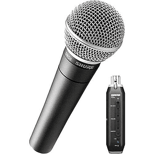 Shure Microfono Dinamico Cardioide Vocal Mas Interfaz De Audio Para Conexion A Pc