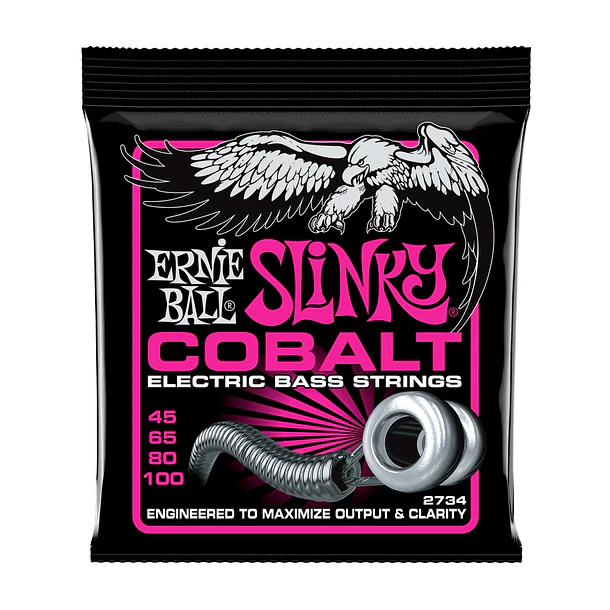 Ernie Ball P02734 Super Slinky Cobalt Cuerdas Bajo Electrico 45-100 Ernie Ball 1