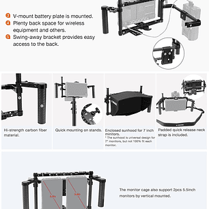 E-image Q200 Empuñadura Para Monitores Hasta 9