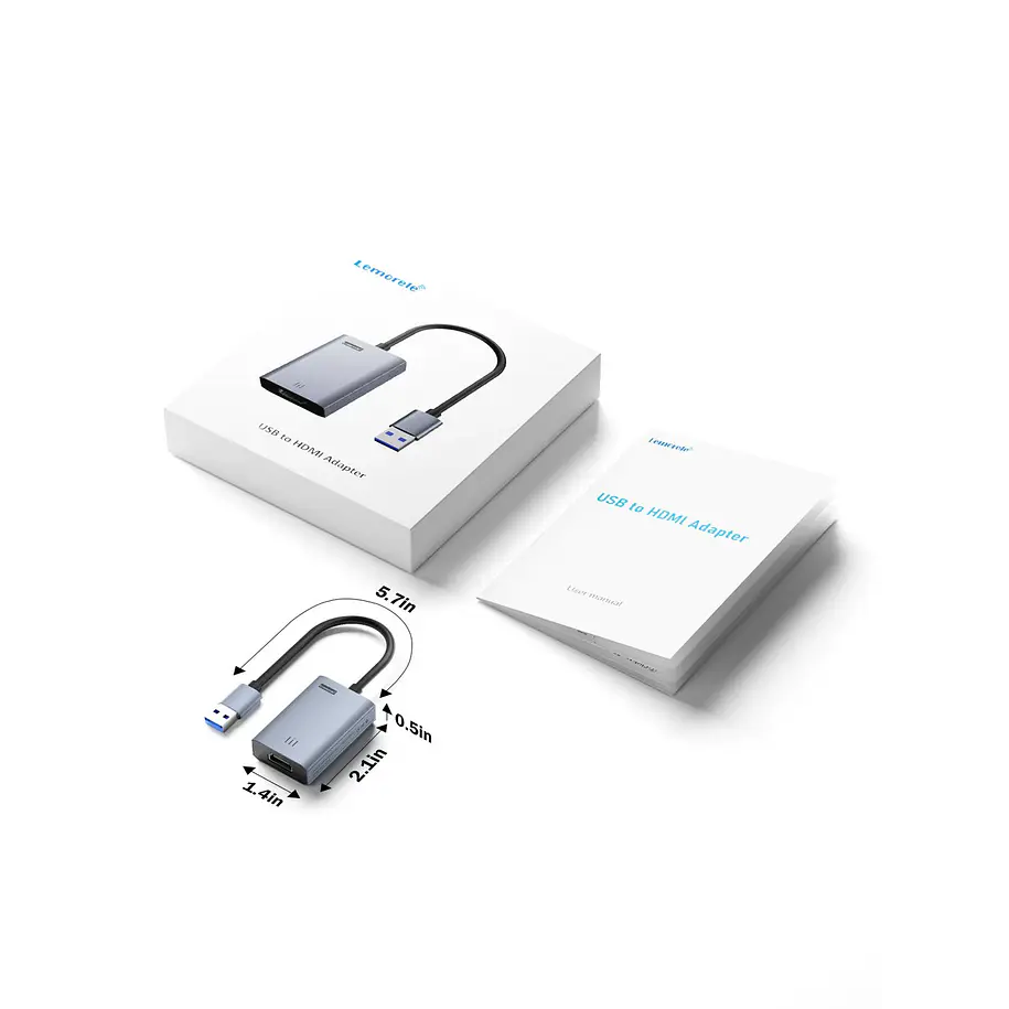 Lemorele LC06 Plus Transforma Puerto USB en HDMI Full HD 3