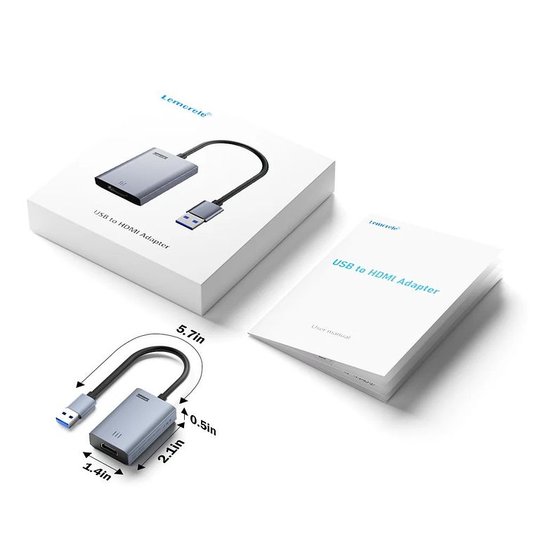 Lemorele LC06 Plus Transforma Puerto USB en HDMI Full HD 3