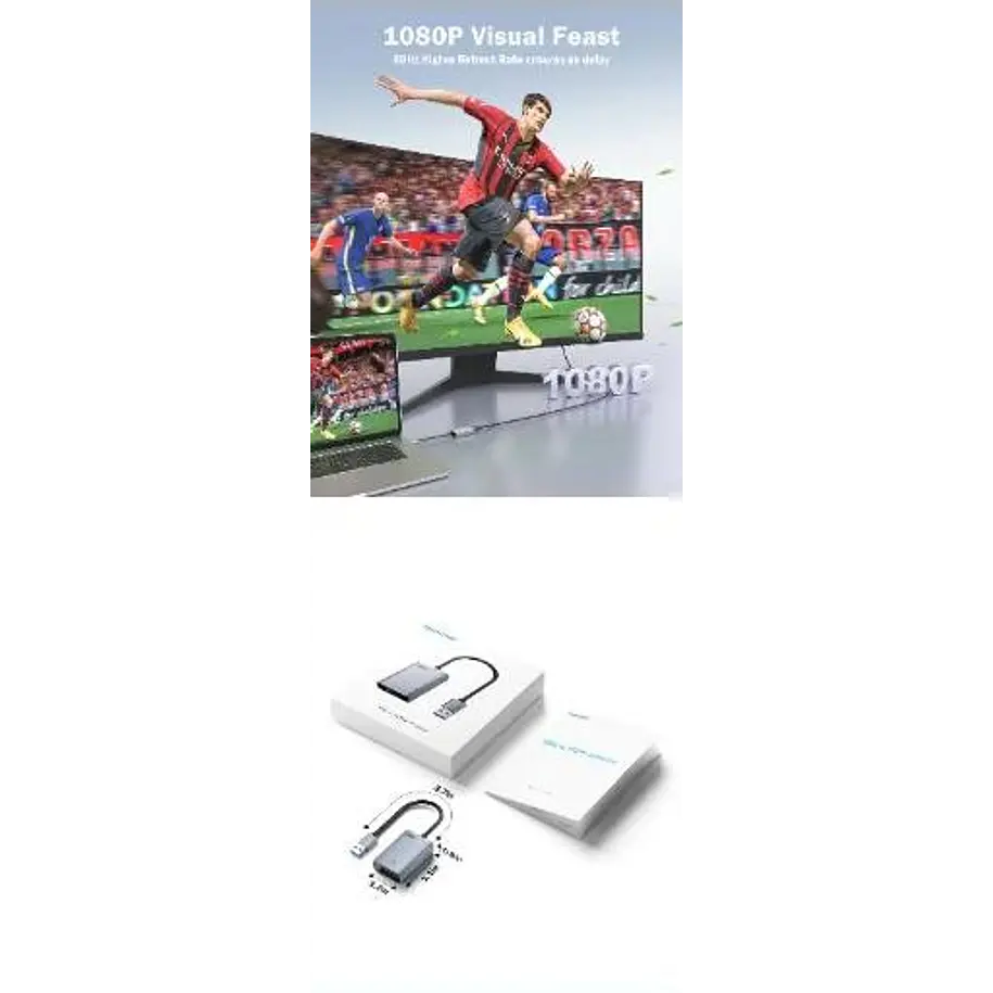Lemorele LC06 Plus Transforma Puerto USB en HDMI Full HD 6