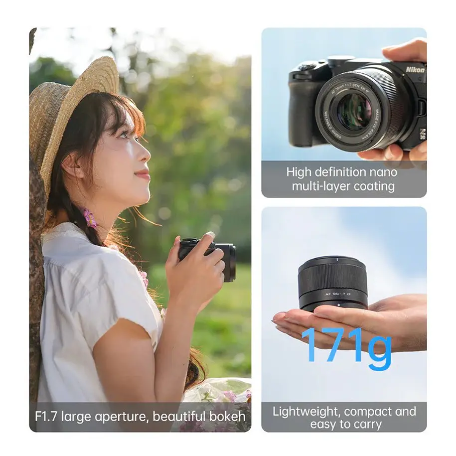 Viltrox AF 56mm F1.7 Air XF Lente Full Frame Para Fujifilm Muy Liviano 10