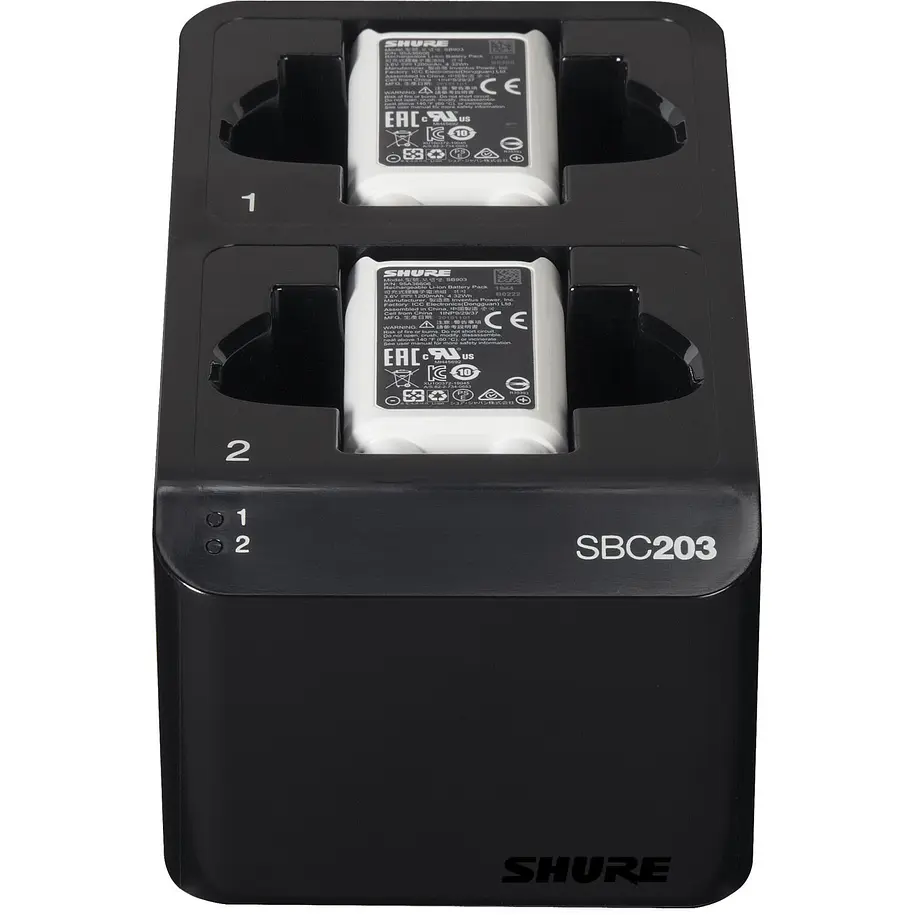 Shure Estacion De Carga Doble Para Baterias Sb903 Con Fuente De Poder 4