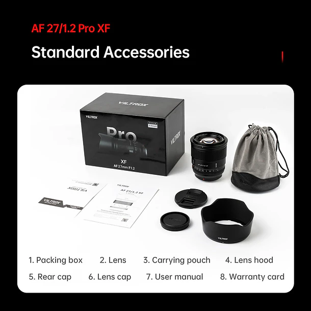 Viltrox AF 27mm F1.2 Pro XF Lente Aps-C Para Fujifilm Muy Luminoso 9