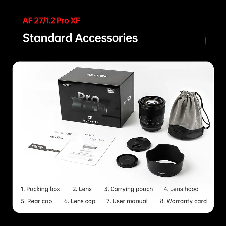Viltrox AF 27mm F1.2 Pro XF Lente Aps-C Para Fujifilm Muy Luminoso 9