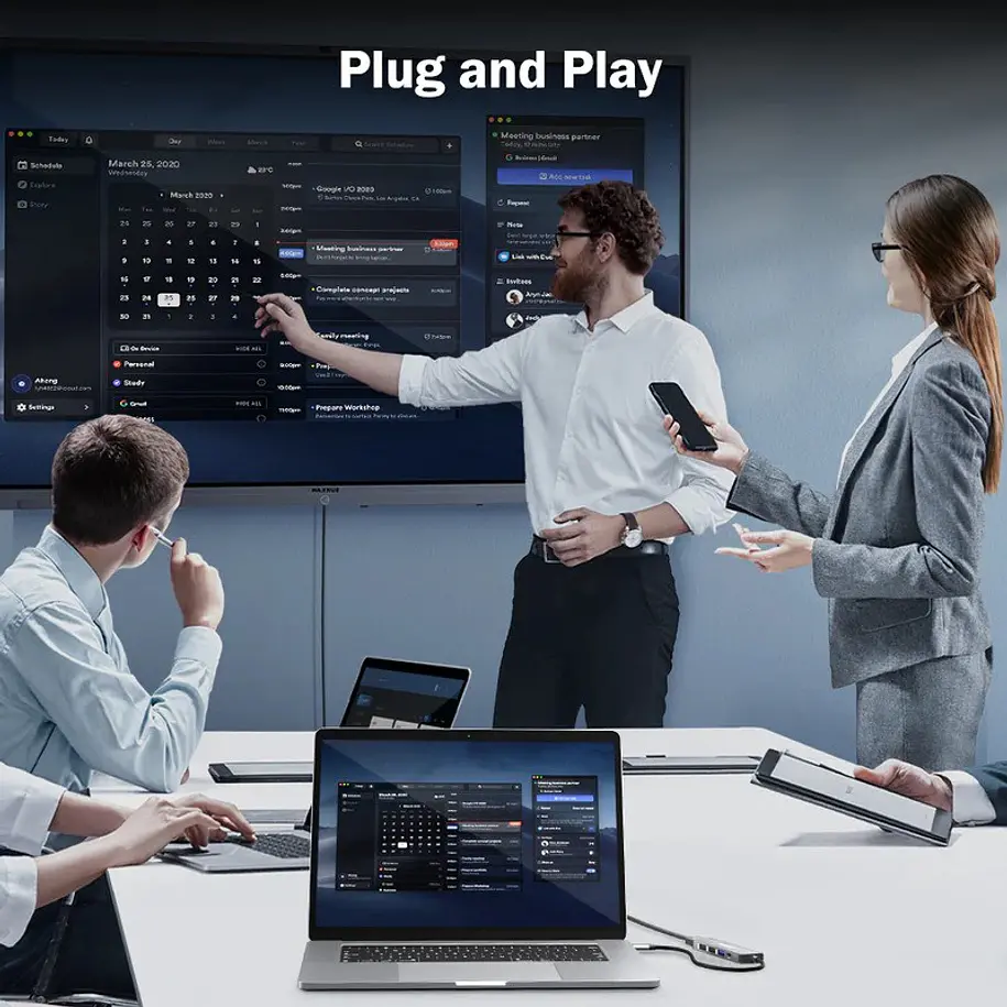 Lemorele TC101 Hub USB-C  5 en 1 con HDMI 4K y Carga Rápida Para Profesionales en Movimiento 8
