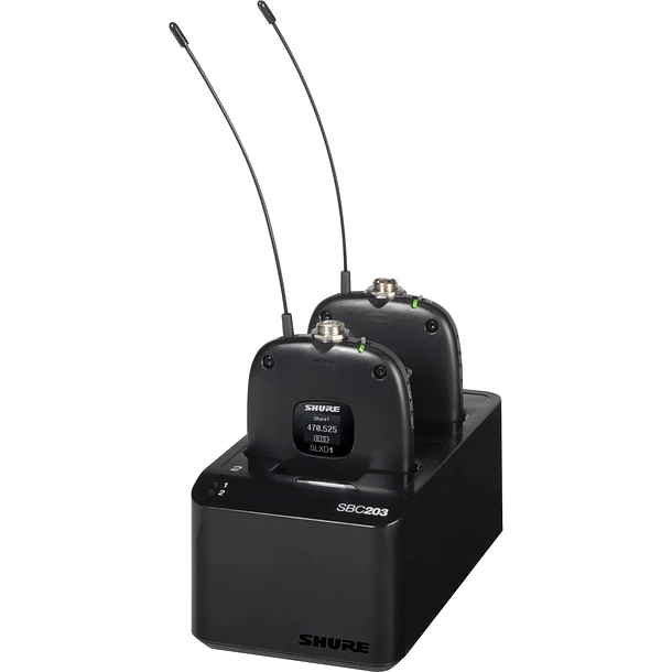 Shure Estacion De Carga Doble Para Baterias Sb903 Con Fuente De Poder 5