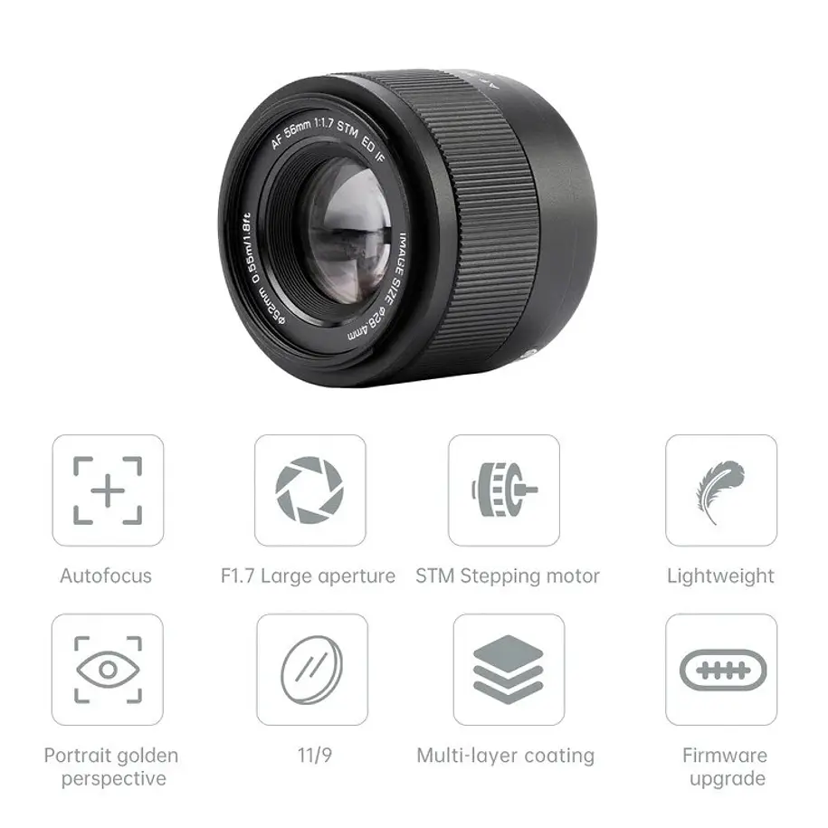 Viltrox AF 56mm F1.7 Air XF Lente Full Frame Para Fujifilm Muy Liviano 13