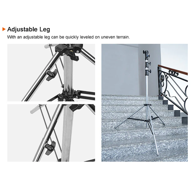 E-image HS01 Plus Trípode de Iluminación 40 Kg Para Cine y Video PRO 7