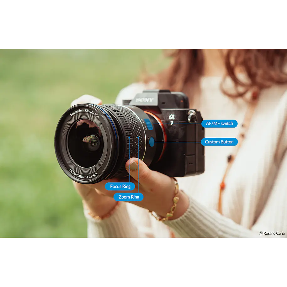 Schneider-Kreuznach x LK SAMYANG AF14-24 F2.8 FE Lente Autofoco Full-Frame Para Sony E 9