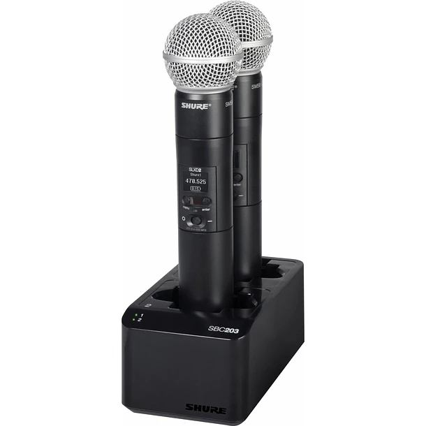 Shure Estacion De Carga Doble Para Baterias Sb903 Con Fuente De Poder 7