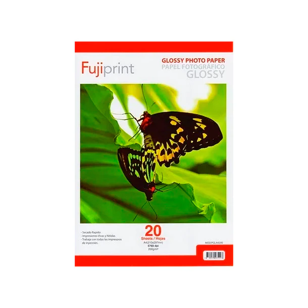 Fujiprint Papel Glossy 200gr A4 20 hojas 1
