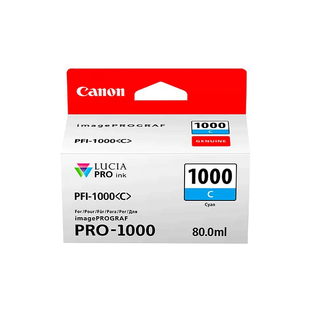 Canon Tinta PFI-1000 Cyan (C) 1