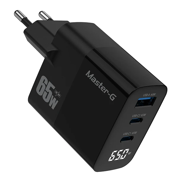 Master-G Cargador Portátil Carga Rápida 65w + Cable USB-C 3