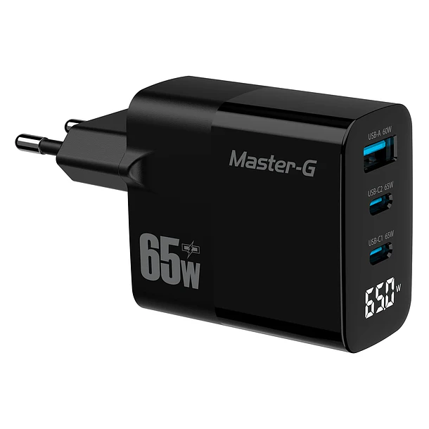 Master-G Cargador Portátil Carga Rápida 65w + Cable USB-C 5