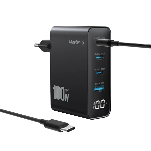 Master-G Cargador Portátil Carga Rápida 100w + Cable USB-C 5