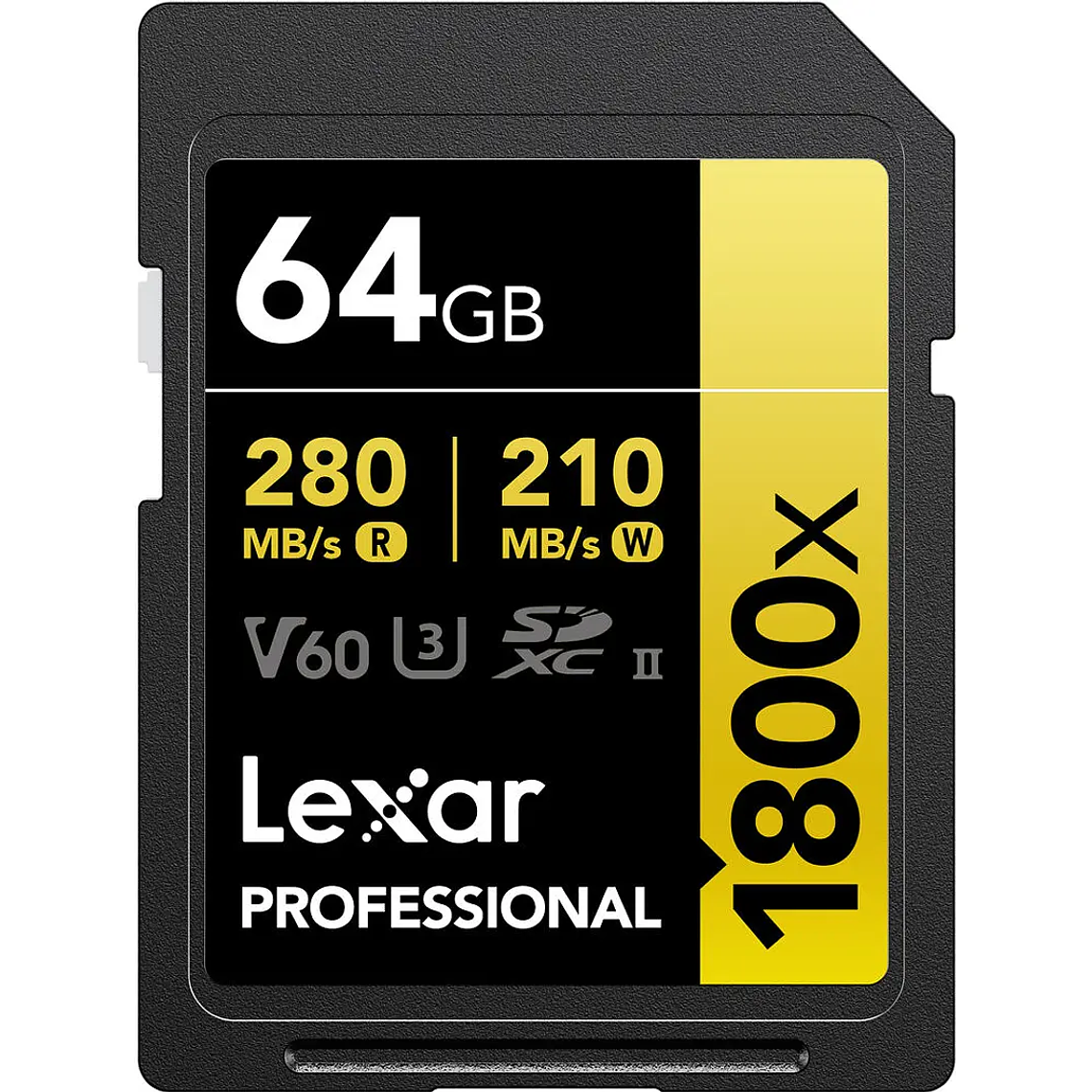 Lexar Tarjeta de Memoria SD Lexar 64GB  UHS-II SDXC U3 V60 4K 1