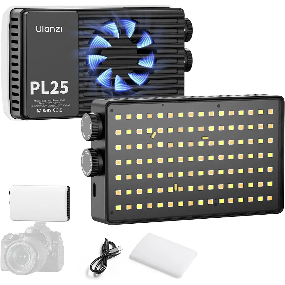 Ulanzi PL25 Luz Led Bicolor Con Controles Simples y Difusor - L156 1