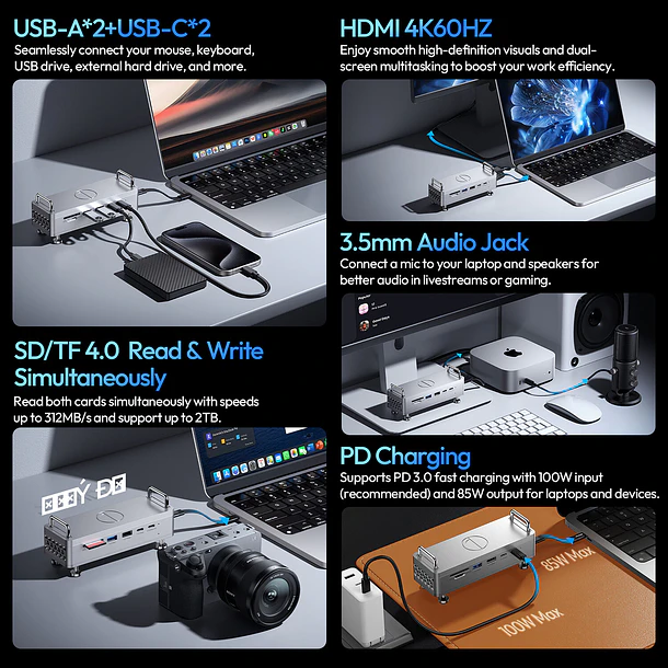 Ulanzi QT03 Docking Station con Enclosure para SSD   - A050 2
