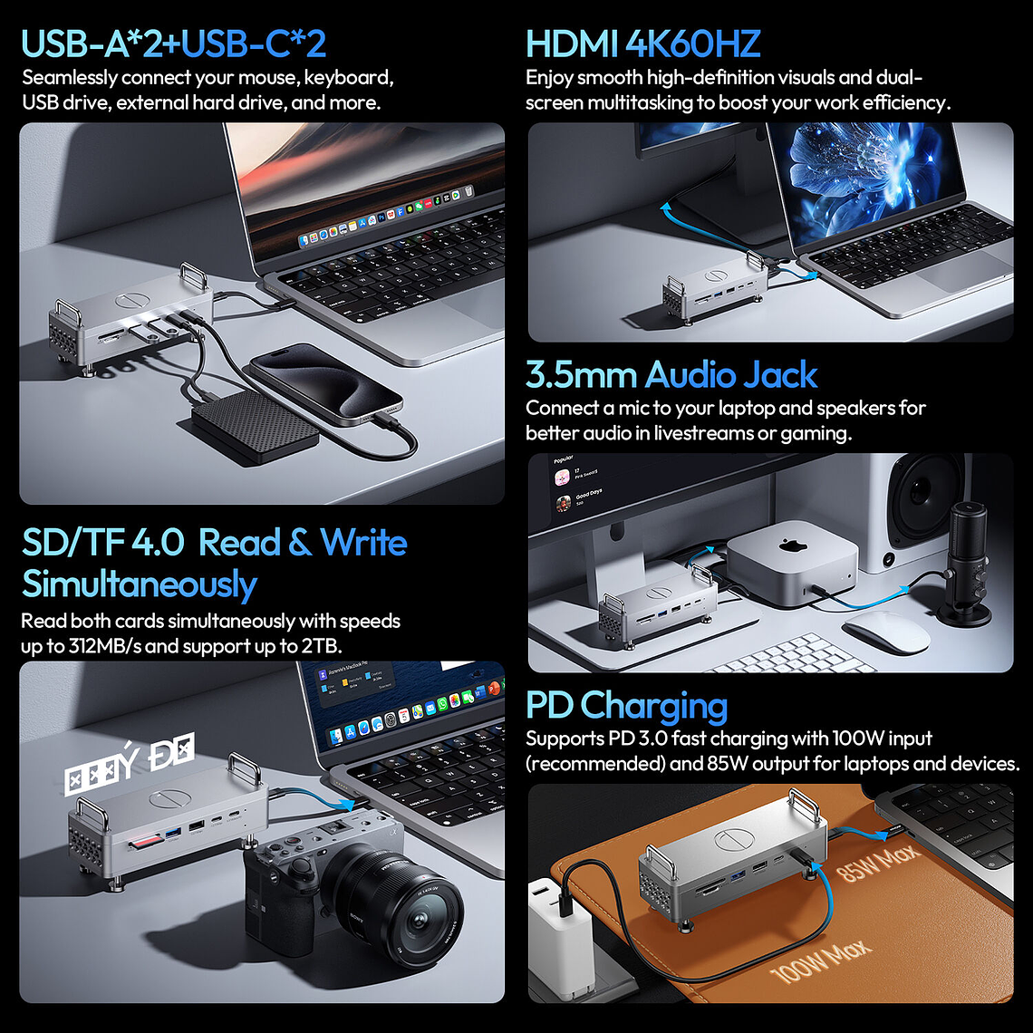 Ulanzi QT03 Docking Station con Enclosure para SSD   - A050 2