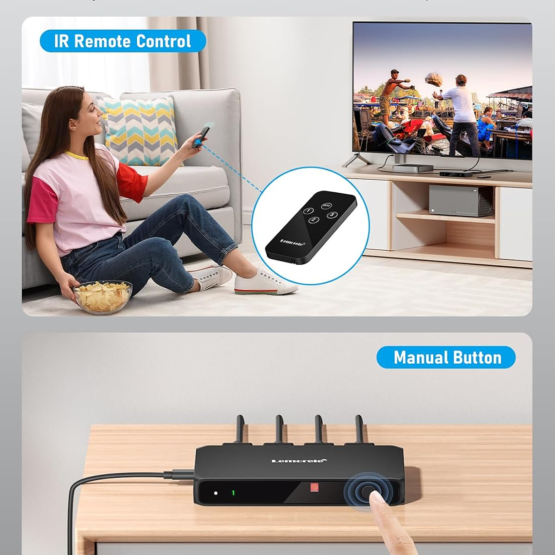 Lemorele G99 Switch HDMI 4K Con Control Remoto 3