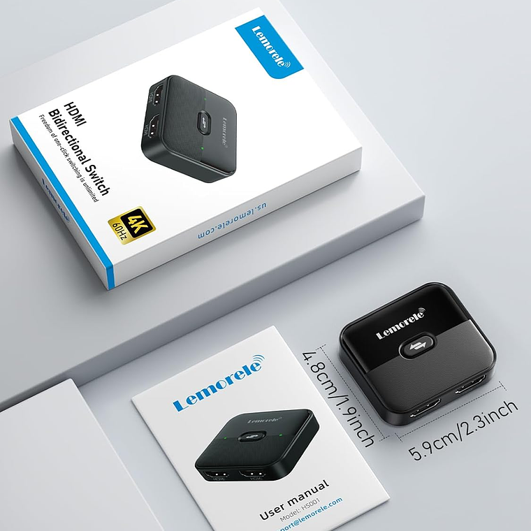 Lemorele HS001 Switch HDMI Bidireccional 4K 60Hz 3