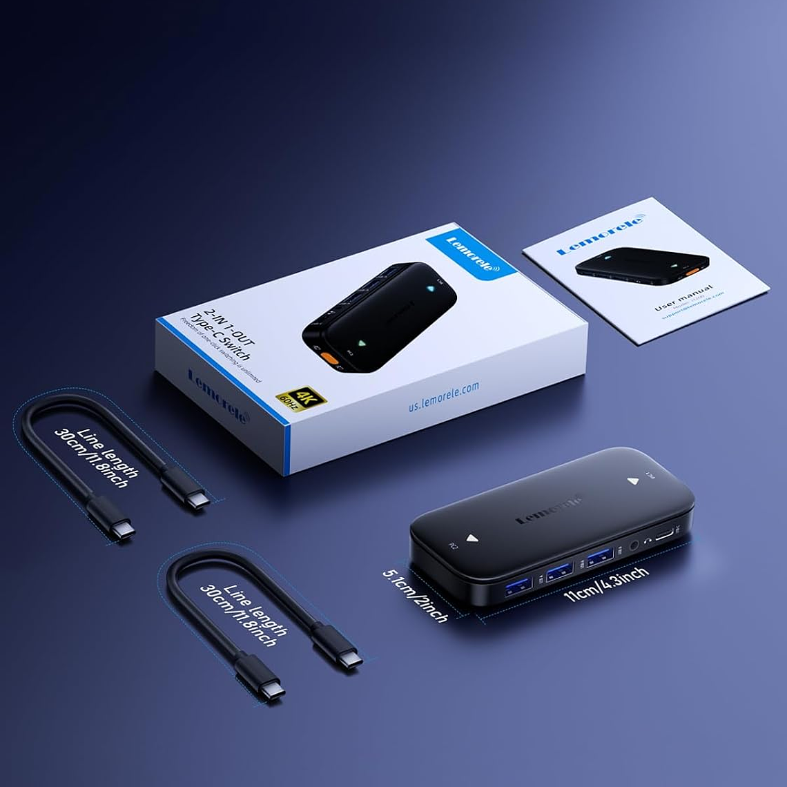 Lemorele H200 Conecta Varios Periféricos en 2 Computadores 2