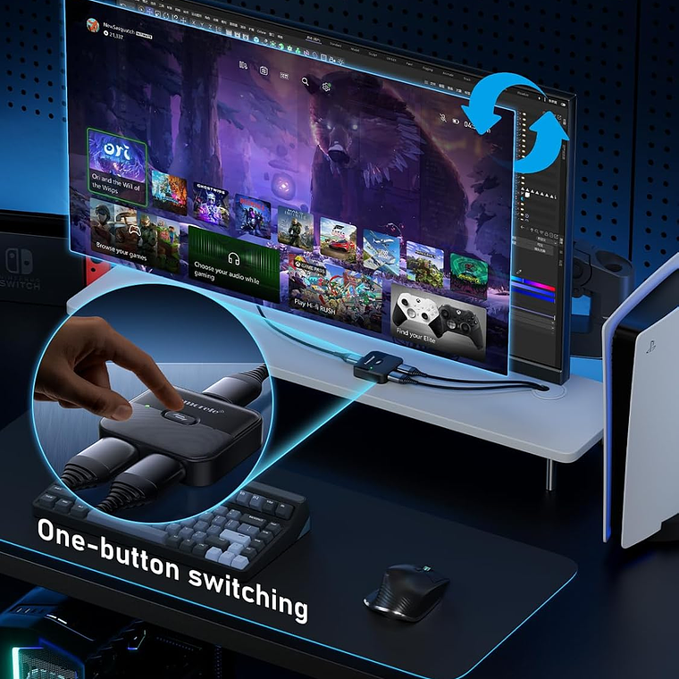 Lemorele HS001 Switch HDMI Bidireccional 4K 60Hz 4