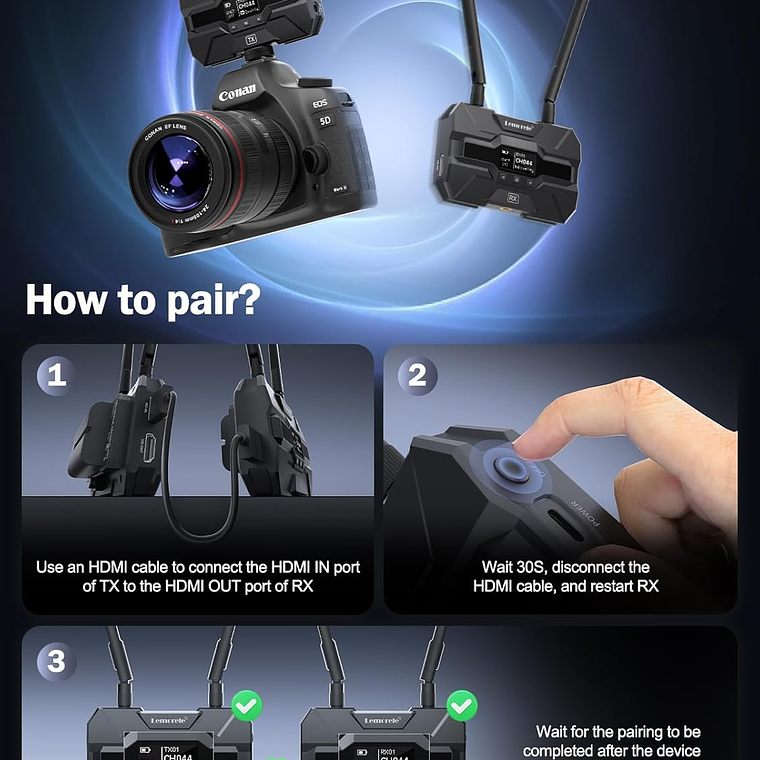 Lemorele R200-RX Solo Receptor Adicional Para Sistema Lemorele R200 5
