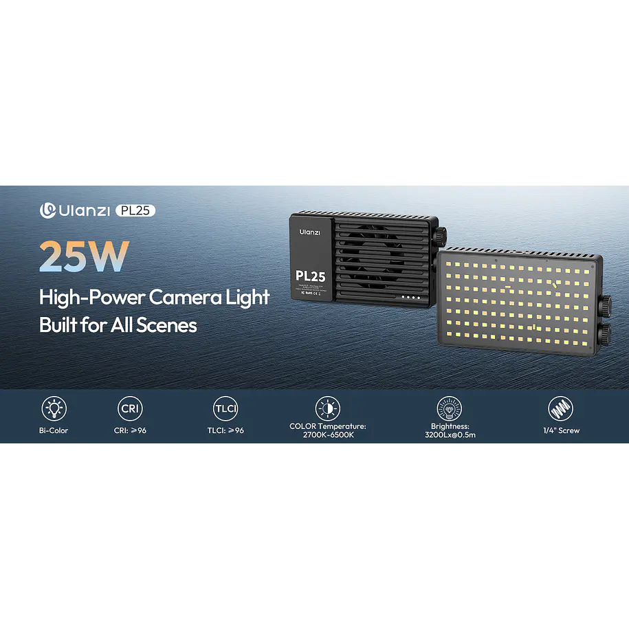Ulanzi PL25 Luz Led Bicolor Con Controles Simples y Difusor - L156 2