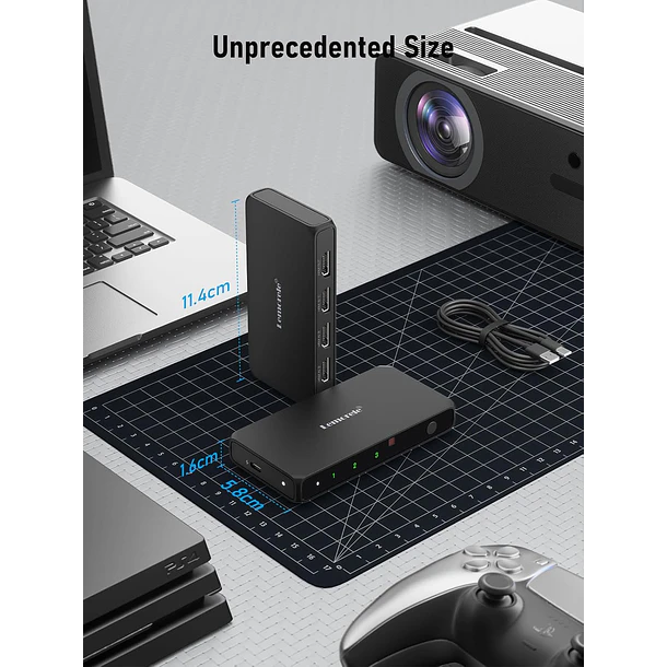 Lemorele G99 Switch HDMI 4K Con Control Remoto 4
