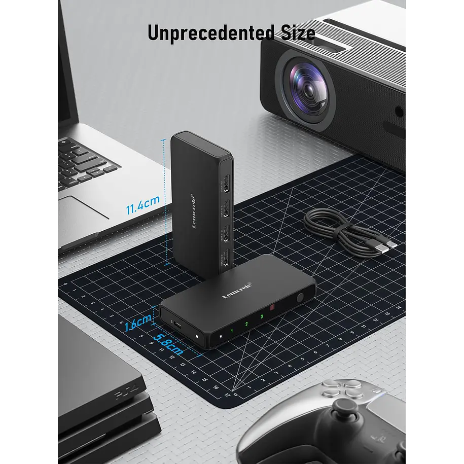 Lemorele G99 Switch HDMI 4K Con Control Remoto 4