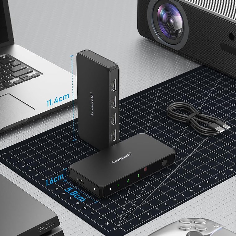 Lemorele G99 Switch HDMI 4K Con Control Remoto 4