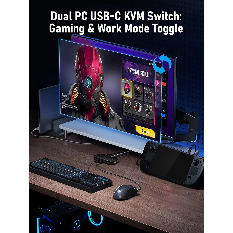 Lemorele H200 Conecta Varios Periféricos en 2 Computadores 6