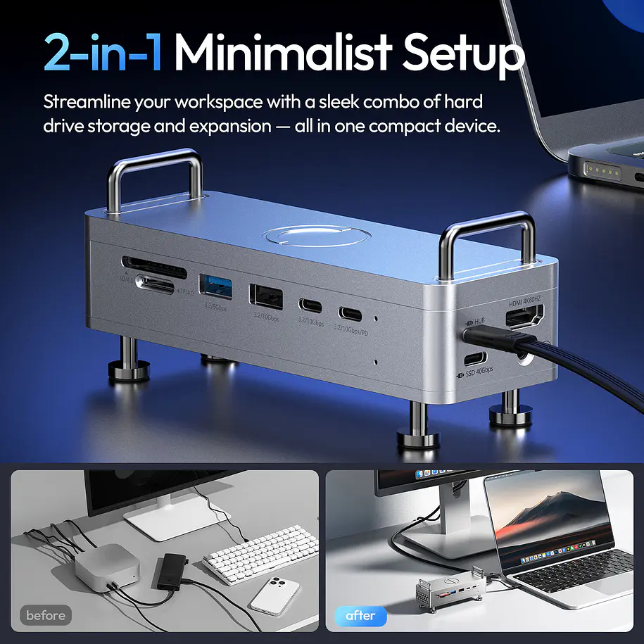 Ulanzi QT03 Docking Station con Enclosure para SSD   - A050 6