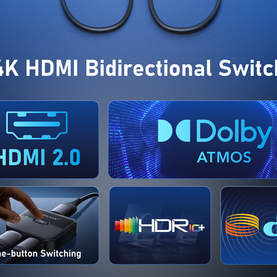 Lemorele HS001 Switch HDMI Bidireccional 4K 60Hz 7