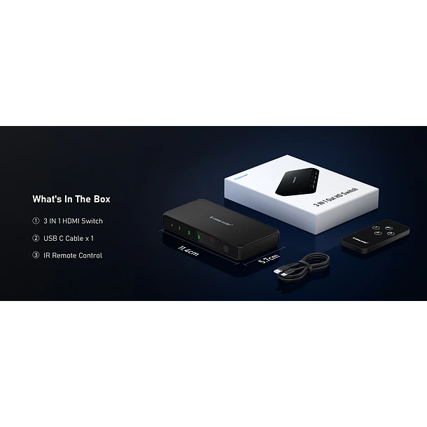 Lemorele G99 Switch HDMI 4K Con Control Remoto 12
